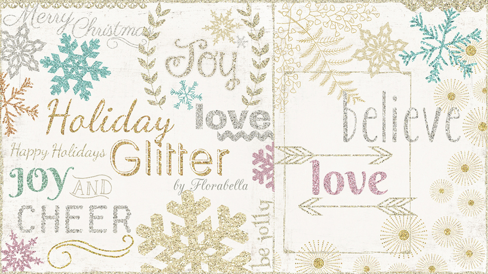 Florabella Holiday Glitter Overlays